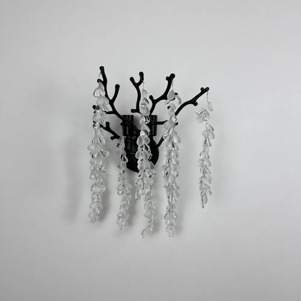 Wall Crystal Sconce Lilac P8080-2W BK  - фото 7