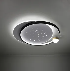 Стельова LED-люстра Starfall A3021-500C BK+WH 120W
