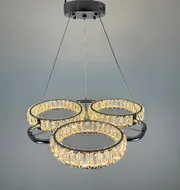 Підвісна кришталева люстра Earl Bright D8888-600-3 CH 150W  - фото 9