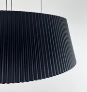 Підвісна люстра з декоративним абажуром Corruga 9065-450 BK 100W  - фото 6