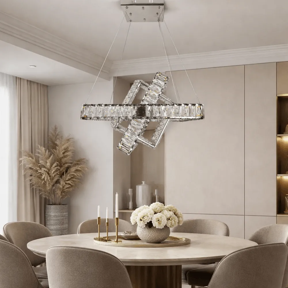 Pendant Crystal Chandelier Earl Bright D8892-450-3 CH 