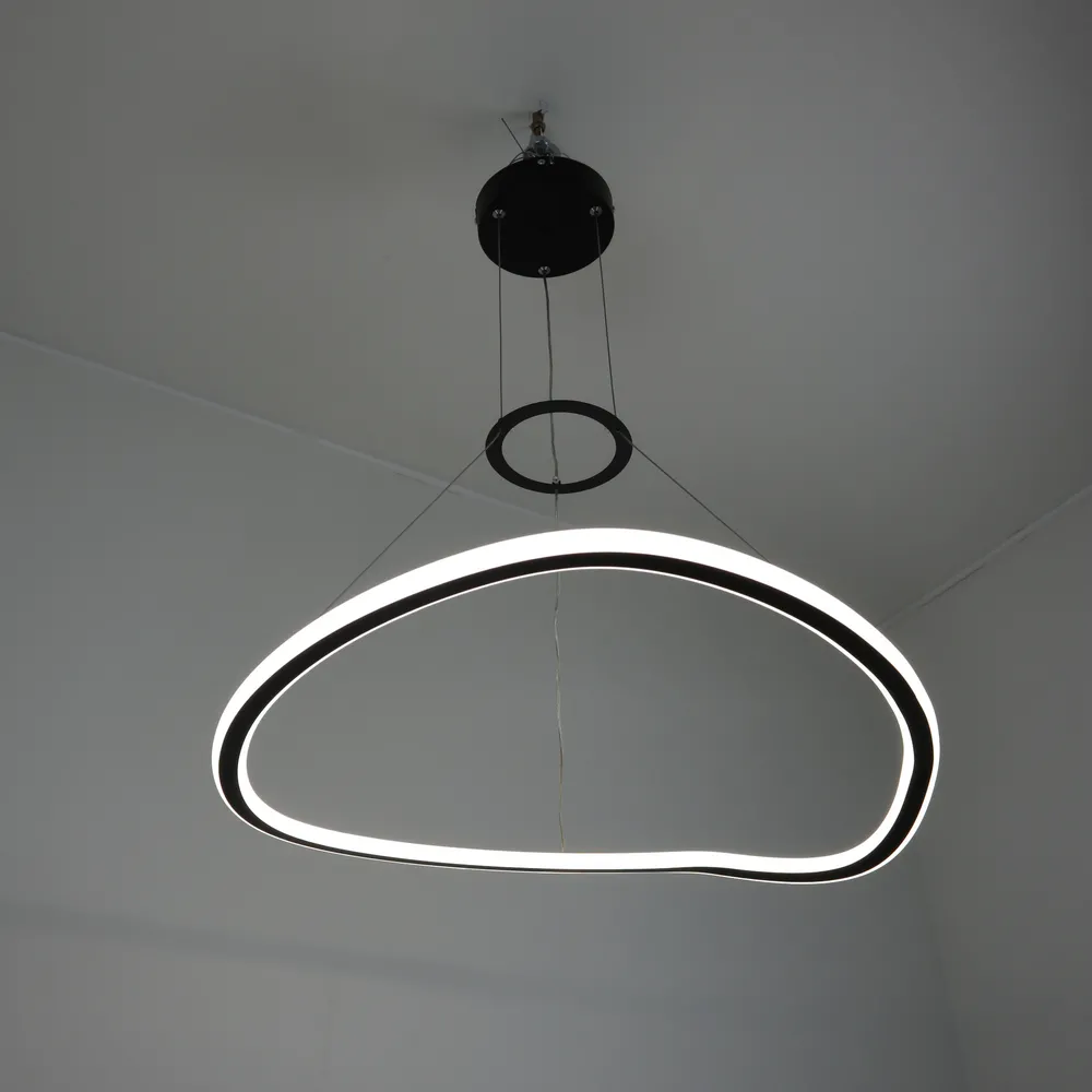 Підвісна LED-люстра Contour D166-600 BK 110W  - фото 10