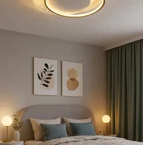 Стельова LED-люстра Starfall A12-6/2-500C WH+GD 130W