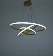Люстра підвісна Modern Ring's 3213-60-40-20C GD A 96W  - фото 3