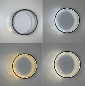 Стельова LED-люстра Starfall A12-6/2-500C BK+WH 130W