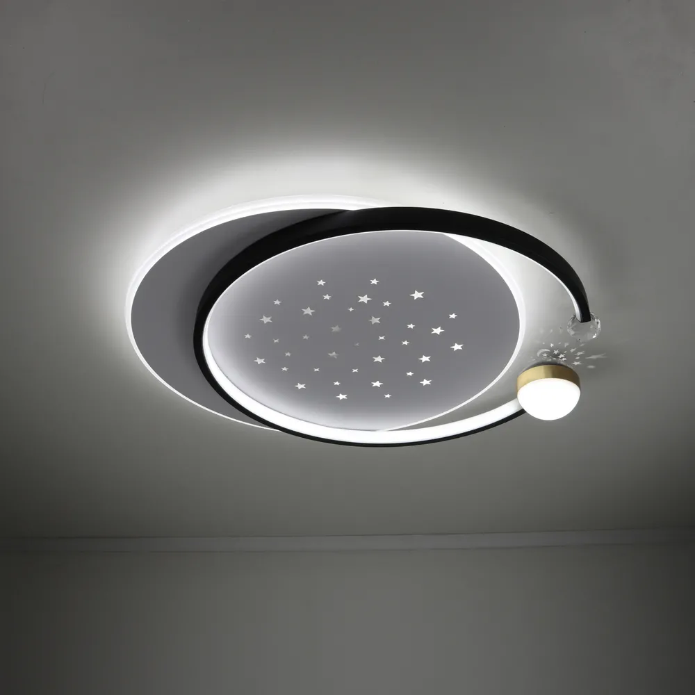 Стельова LED-люстра Starfall A3021-500C BK+WH 120W  - фото 11
