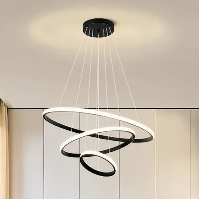 Люстра подвесная Modern Ring's 3213-60-40-20C BK A 110W