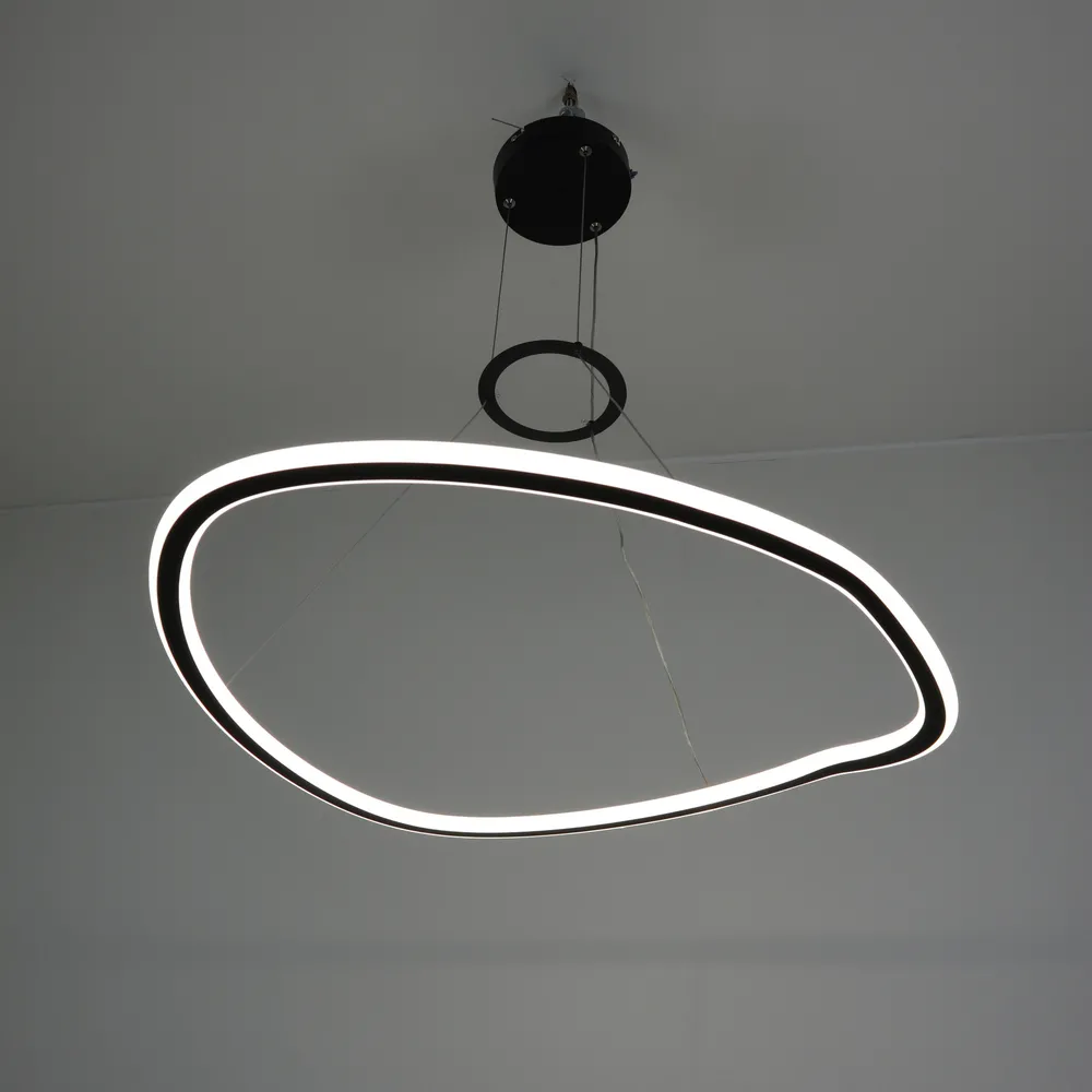Підвісна LED-люстра Contour D166-600 BK 110W  - фото 8