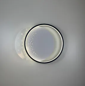 Стельова LED-люстра Starfall A12-6/2-500C BK+WH 130W