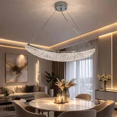 Підвісна кришталева люстра Martha P5008-L800 CH 80W