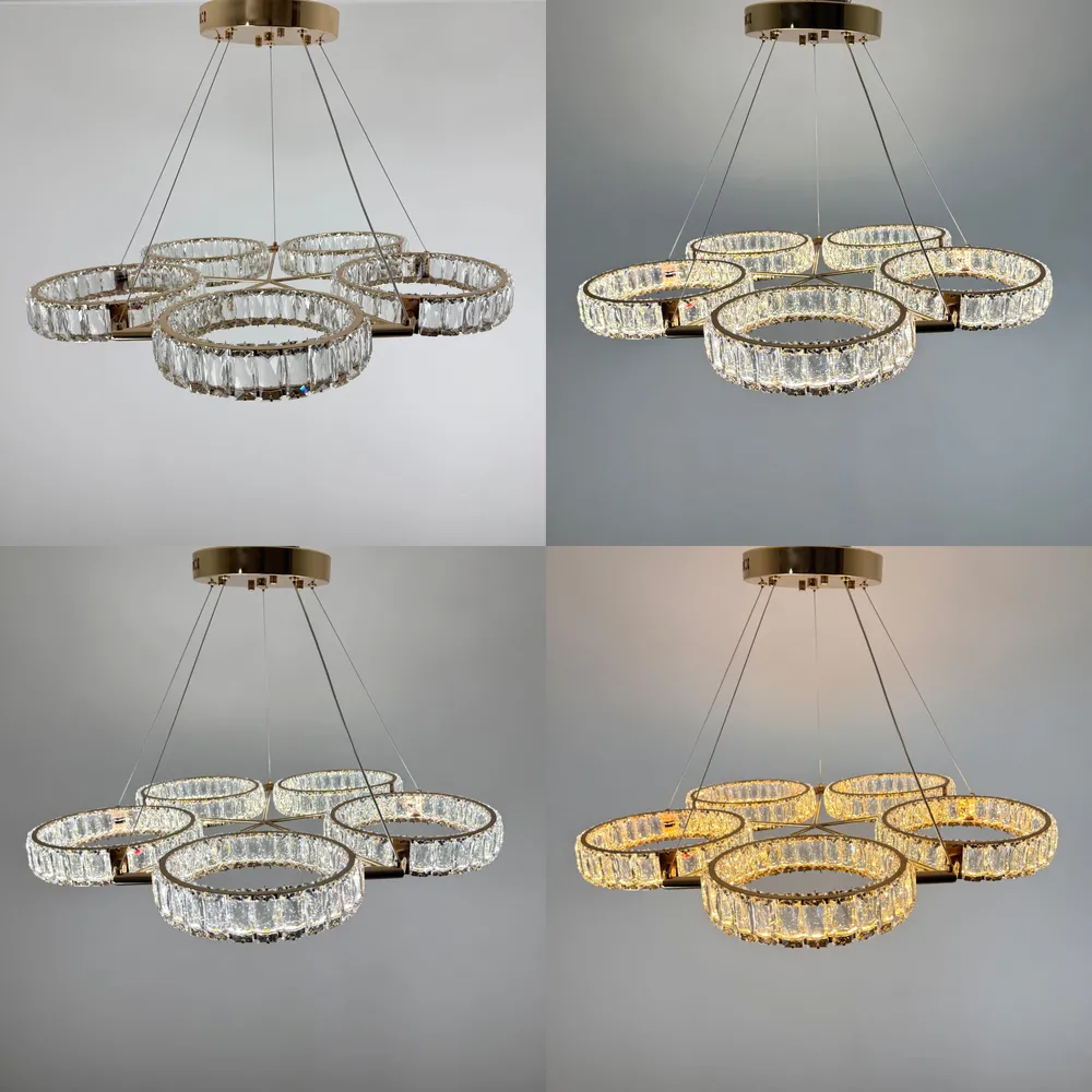 Підвісна кришталева люстра Earl Bright D8888-700-5 FGD 250W  - фото 10