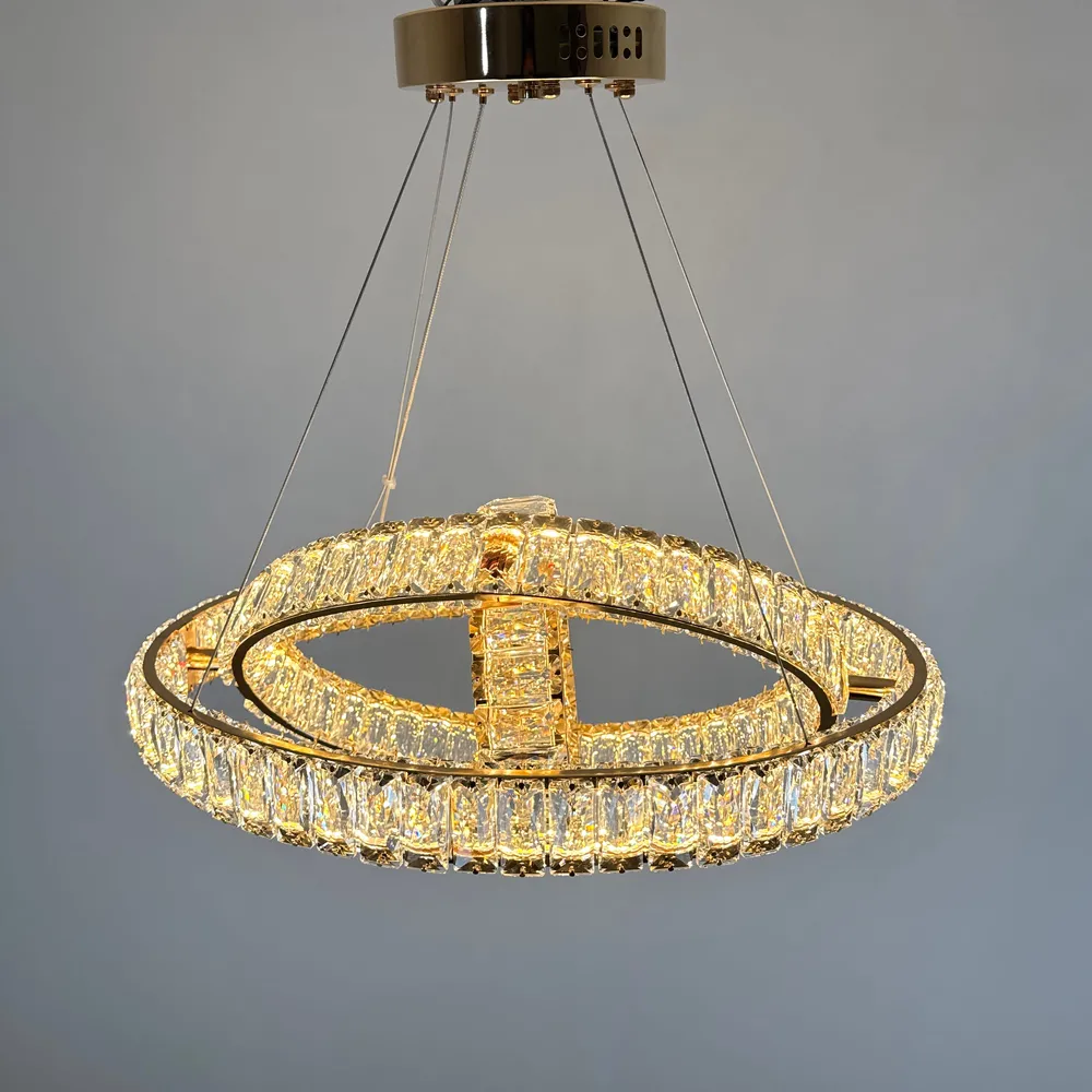 Підвісна кришталева люстра Earl Bright D8897-500-3 FGD 150W  - фото 4
