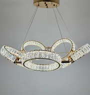 Підвісна кришталева люстра Earl Bright D8888-700-5 FGD 250W  - фото 3