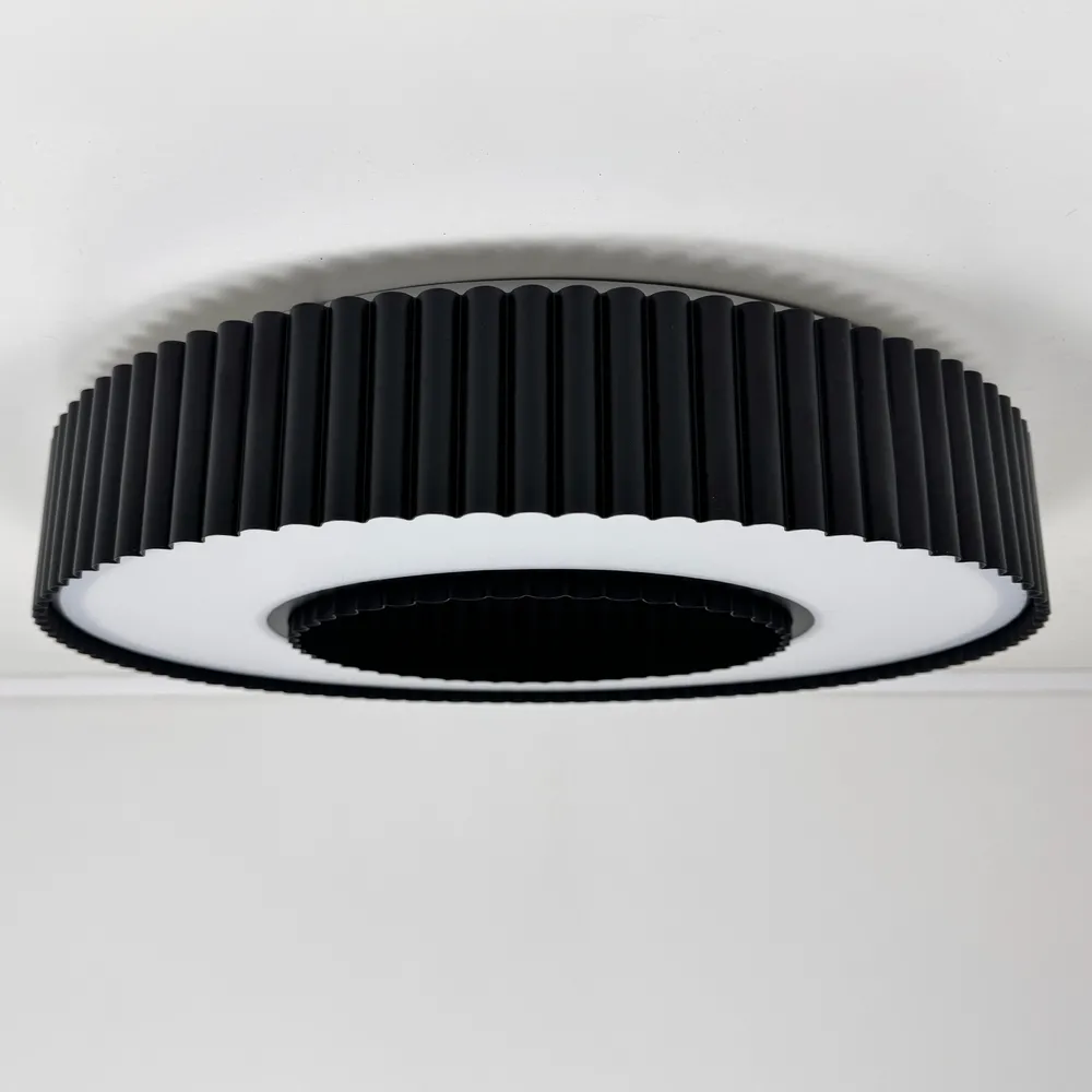 Стельовий світлодіодний світильник Corruga 9017-500 BK 120W  - фото 3
