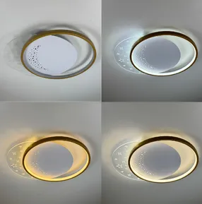 Стельова LED-люстра Starfall A12-6/2-500C WH+GD 130W