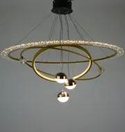 Підсвісна світлодіодна люстра на три кільця Cosmo-Rings D158-800 GD 172W  - фото 4