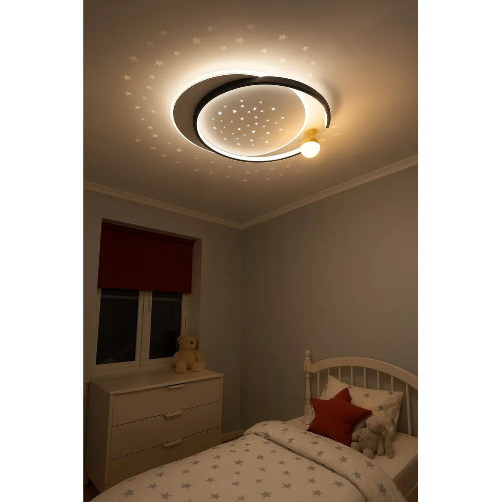 Стельова LED-люстра Starfall A3021-500C BK+WH 120W 