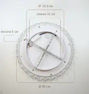 Стельовий світлодіодний світильник Marble A3085-1-500 BK+WH 100W  - фото 5