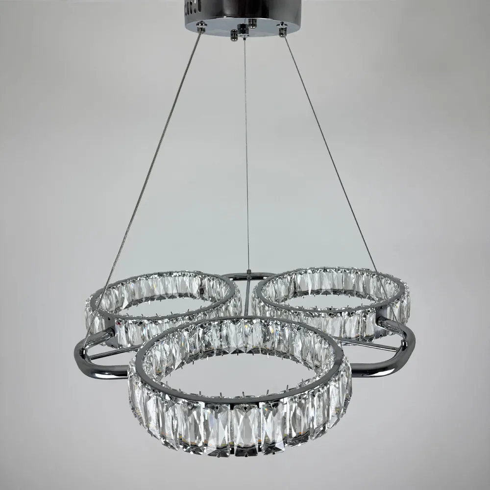 Підвісна кришталева люстра Earl Bright D8888-600-3 CH 150W  - фото 4