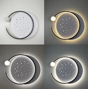 Стельова LED-люстра Starfall A3021-500C BK+WH 120W